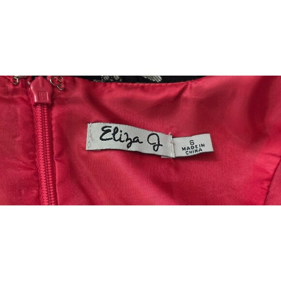 Eliza J Womens Whimsigoth Dress Fit Flare Metallic Black Fairy Goth Party Size 6 - Picture 3 of 15